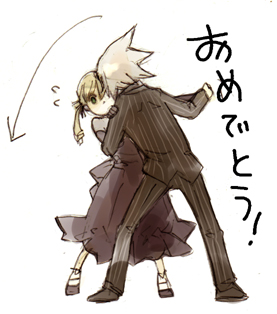 maka albarn and soul evans (soul eater) drawn by katsura_miya
