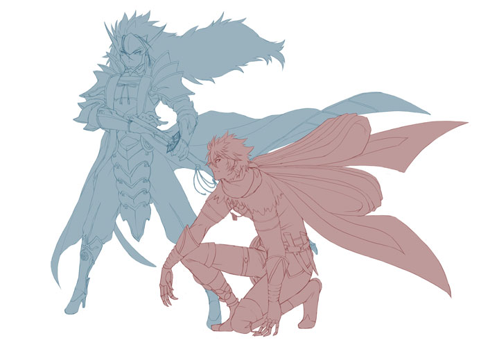 ryoma and shura (fire emblem and 1 more) drawn by inuhachi_maiko