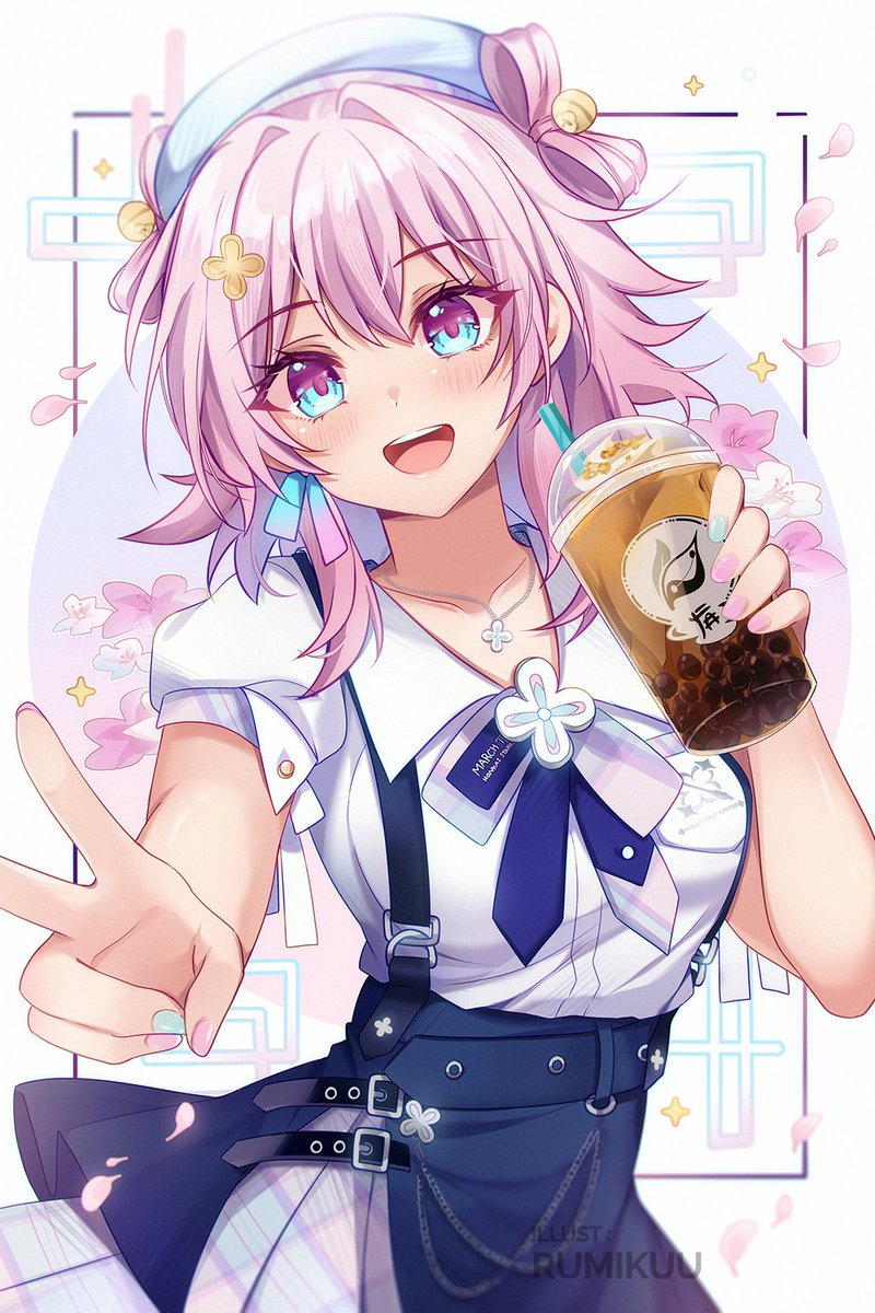 march 7th (honkai and 1 more) drawn by k-rumi