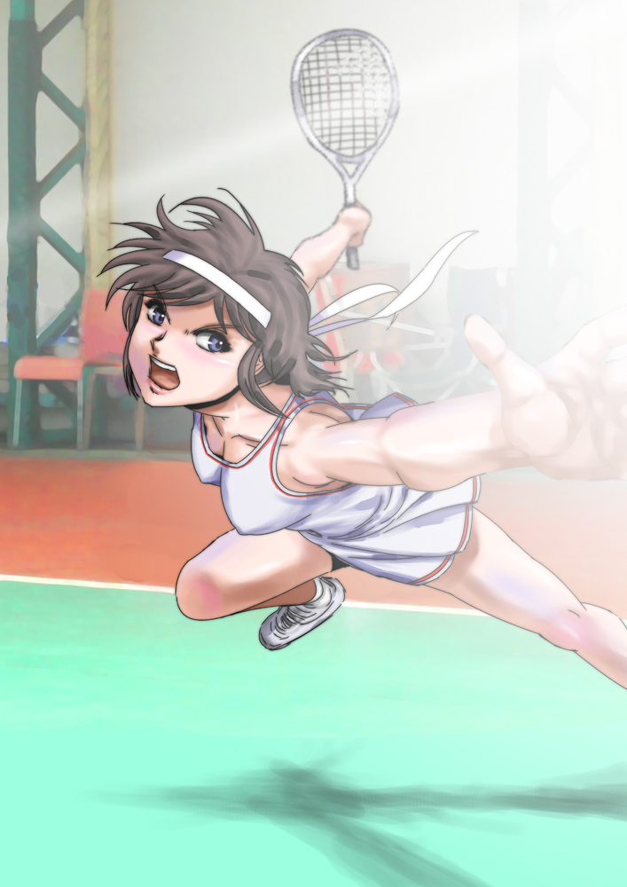 oka hiromi (ace wo nerae!) drawn by pork_(fordfairlane)