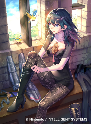 female byleth (fire emblem and 2 more) drawn by nishimura_eri