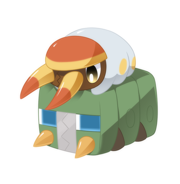 charjabug and grubbin (pokemon) drawn by aru_(r1_0101)
