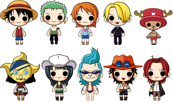 nami, monkey d. luffy, nico robin, roronoa zoro, sanji, and 6 more (one piece) drawn by sunobi