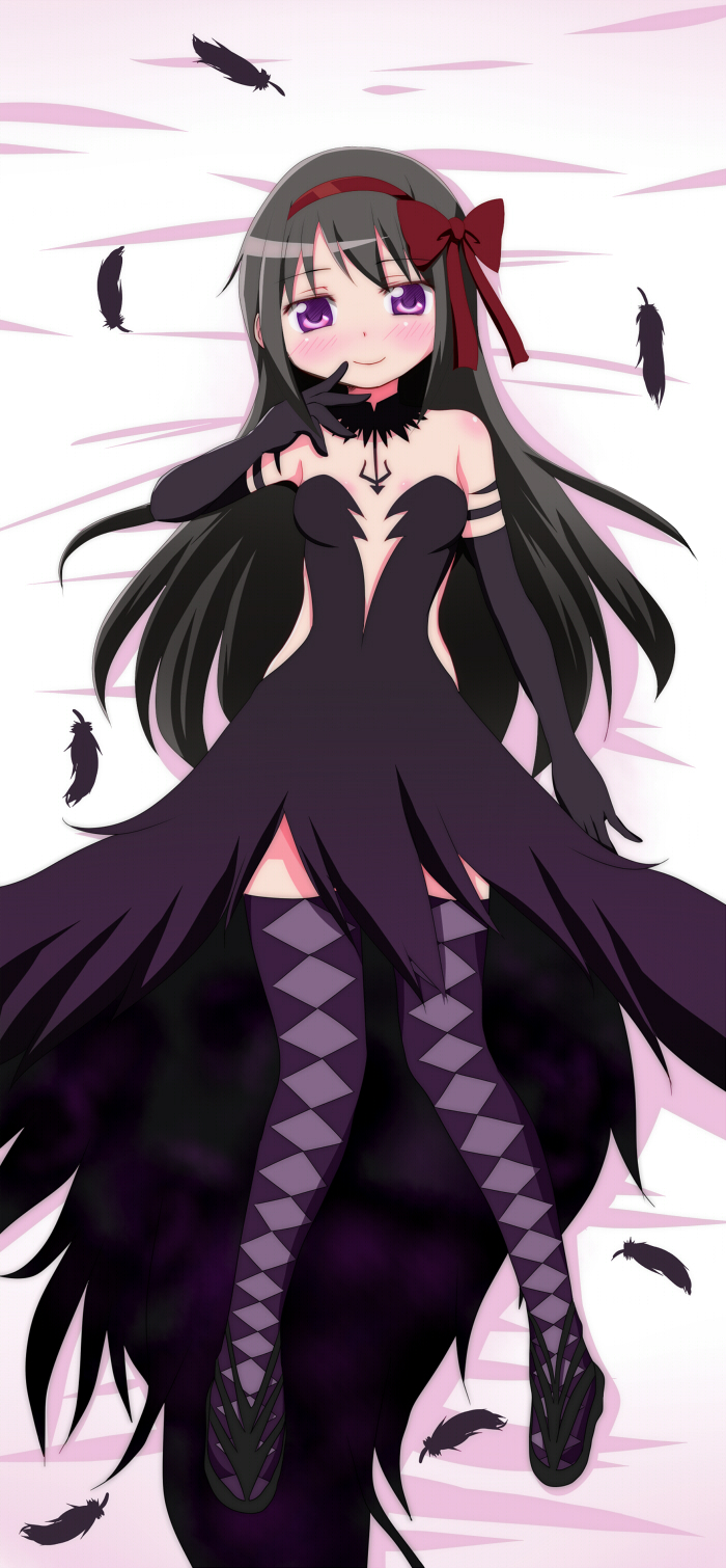 akemi homura and akuma homura (mahou shoujo madoka magica and 1 more) drawn by shuruken_(yuumo)