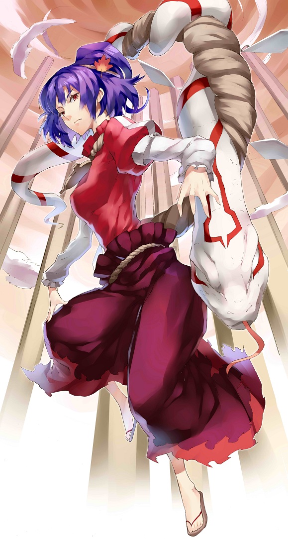 yasaka kanako and mishaguji (touhou) drawn by scottie_(phantom2)