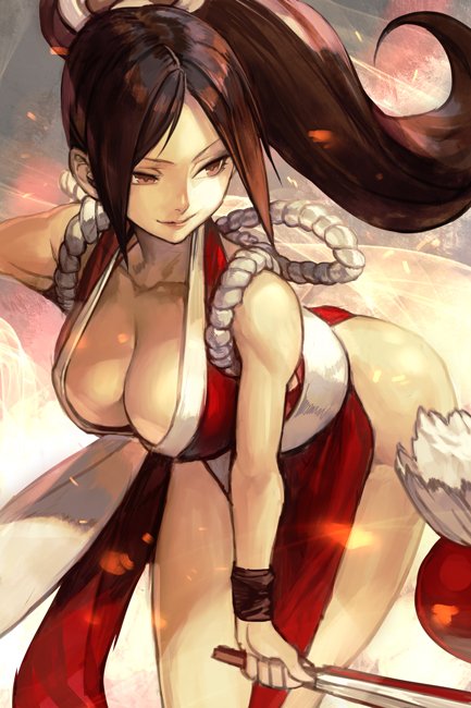 shiranui mai (the king of fighters and 1 more) drawn by hungry_clicker