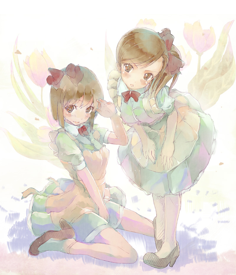 hagiwara yukiho and futami mami (idolmaster) drawn by yae_(mono110)