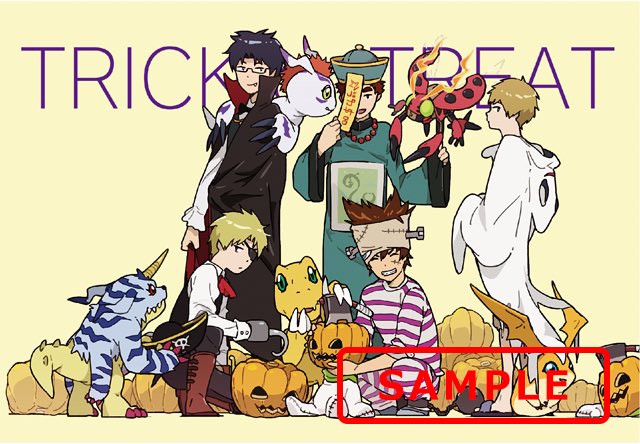 yagami taichi, frankenstein's monster, agumon, takaishi takeru, ishida yamato, and 7 more (digimon and 1 more) drawn by uki_atsuya