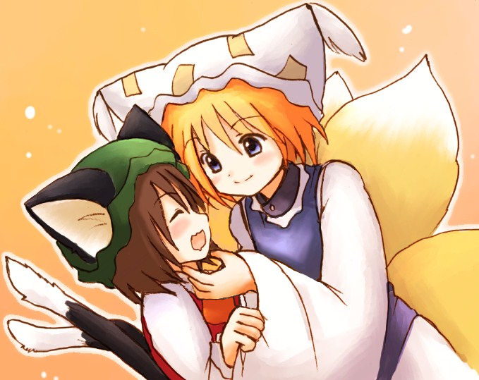yakumo ran and chen (touhou) drawn by eijima_moko
