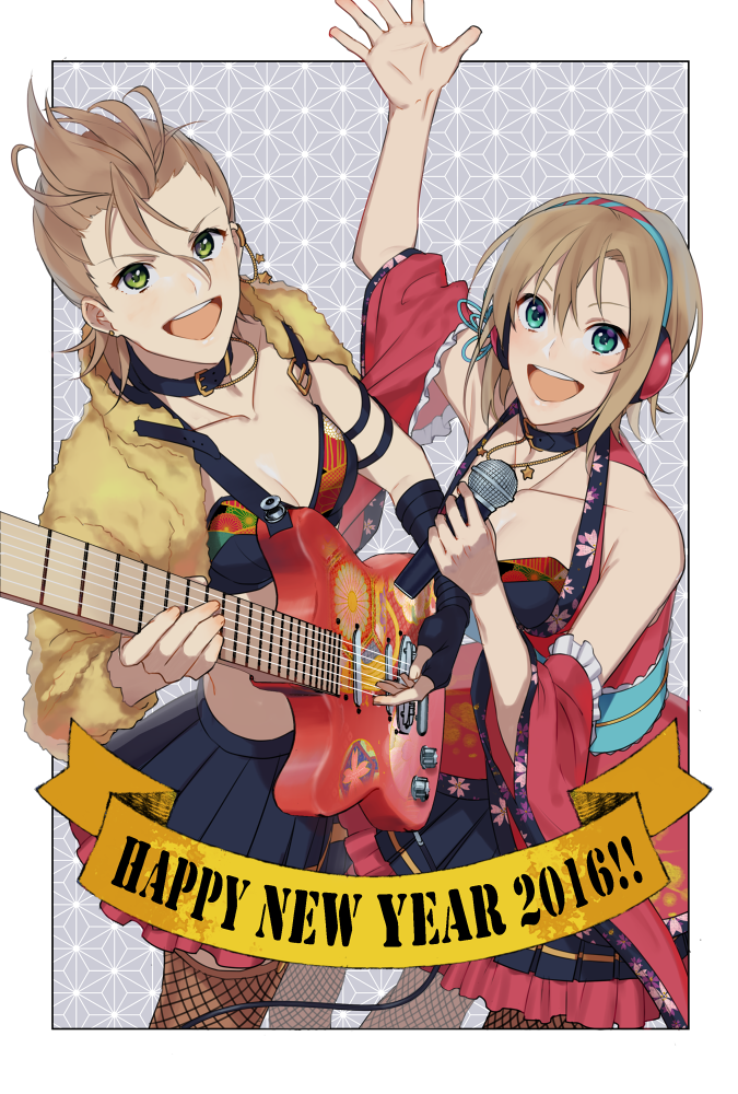 tada riina and kimura natsuki (idolmaster and 1 more) drawn by mokuzu_(mokuzzzzz)
