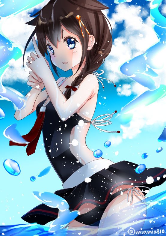 shigure and shigure kai ni (kantai collection) drawn by ishida_mia