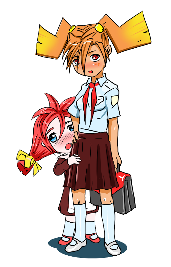 dvach-tan and ussr-tan (2ch.ru and 1 more) drawn by smolev