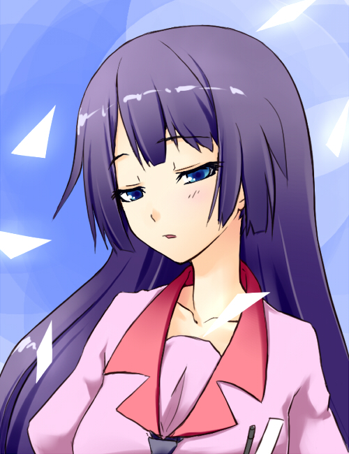 senjougahara hitagi (monogatari and 1 more) drawn by onegi