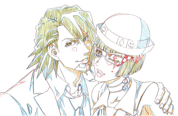 kaburagi t. kotetsu and kriem (tiger & bunny) drawn by lunarclinic