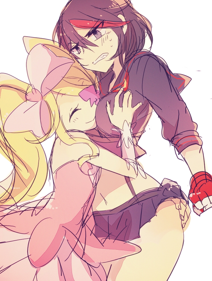 matoi ryuuko, senketsu, and harime nui (kill la kill) drawn by anko_(kirikiri)