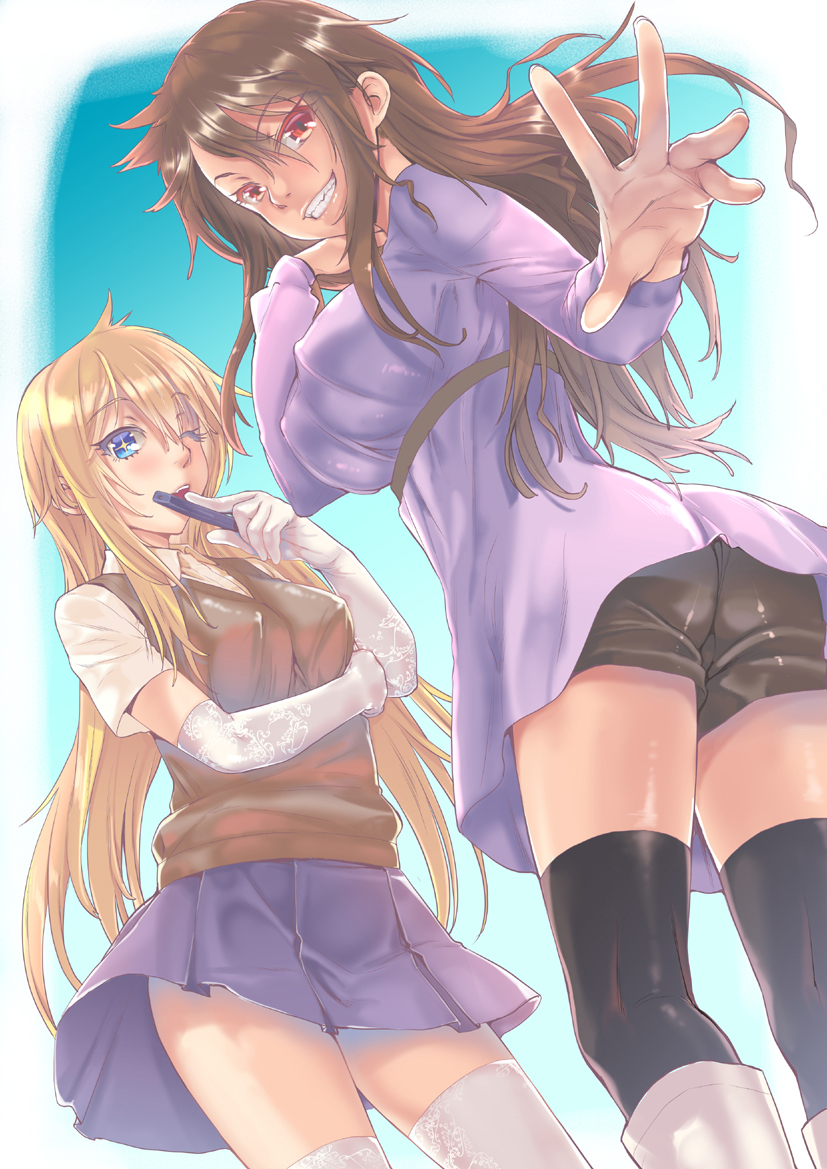 shokuhou misaki and mugino shizuri (toaru majutsu no index and 2 more) drawn by katase_minami