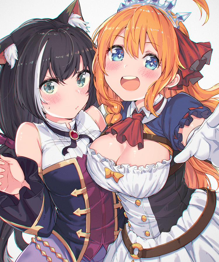 karyl and pecorine (princess connect!) drawn by haruken