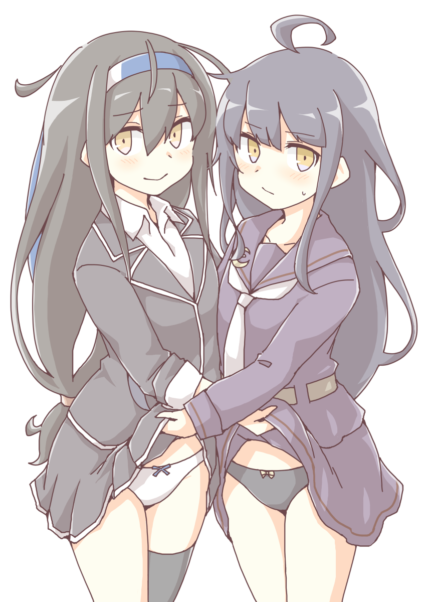 hatsushimo, mikazuki, and hatsushimo kai ni (kantai collection) drawn by akara_kai