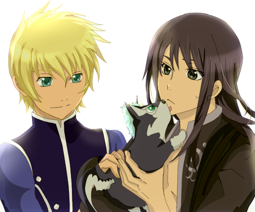 yuri lowell, flynn scifo, and repede (tales of and 1 more) drawn by aiko_(498209)