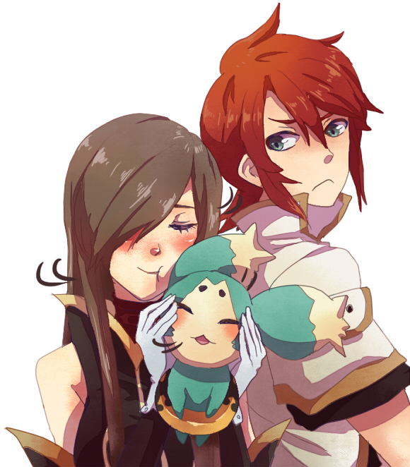 tear grants, luke fon fabre, and mieu (tales of and 1 more) drawn by yomo_(yomo13218)
