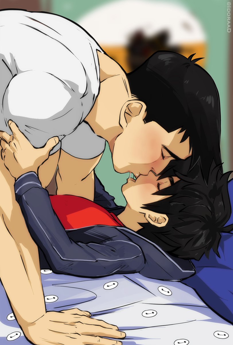 baymax, hiro hamada, and tadashi hamada (big hero 6) drawn by idoraad