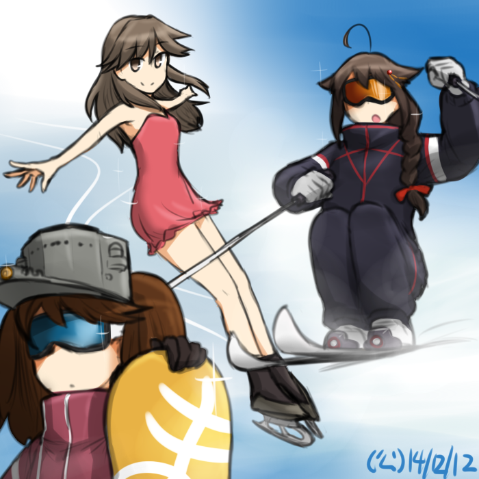 shigure, ryuujou, and arashio (kantai collection) drawn by hamu_koutarou