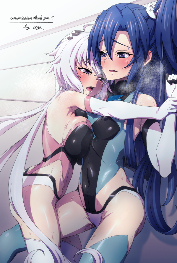 yukine chris and kazanari tsubasa (senki zesshou symphogear) drawn by uganda_(ugandam_00)
