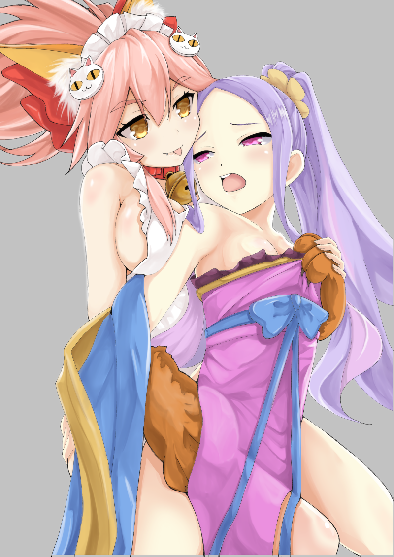 tamamo, tamamo cat, and wu zetian (fate and 1 more) drawn by kinnrui