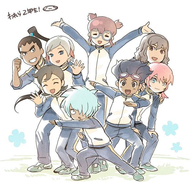 kirino ranmaru, shindou takuto, kurama norihito, hayami tsurumasa, hamano kaiji, and 3 more (inazuma eleven and 1 more) drawn by mizuhara_aki