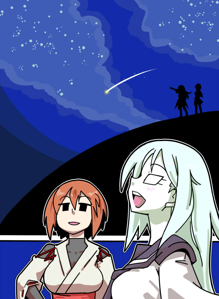 hyuuga and ta-class battleship (kantai collection) drawn by seki_(red_shine)