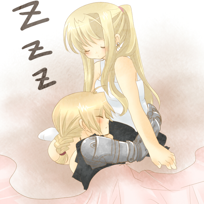edward elric and winry rockbell (fullmetal alchemist) drawn by ichinoyuki