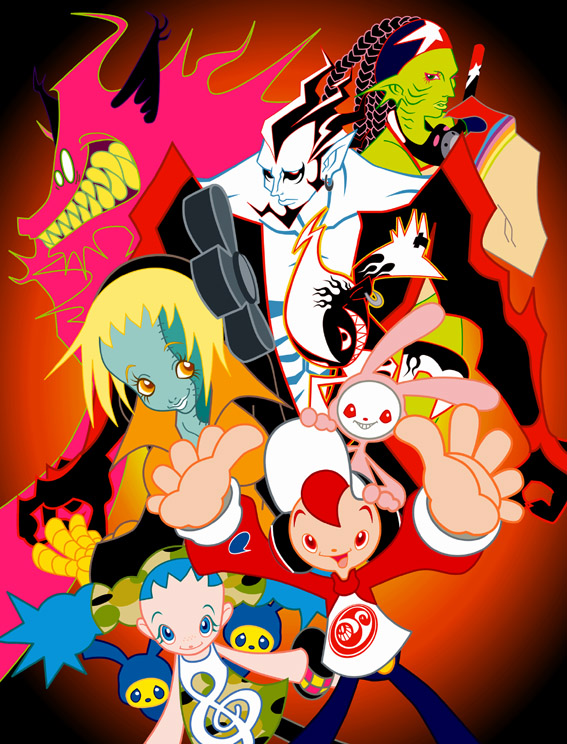 amp, spica, ranke, king, ival, and 2 more (cool cool toon) drawn by gyoubu_ippei