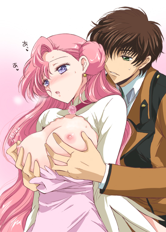 kururugi suzaku and euphemia li britannia (code geass) drawn by akina_tsukako