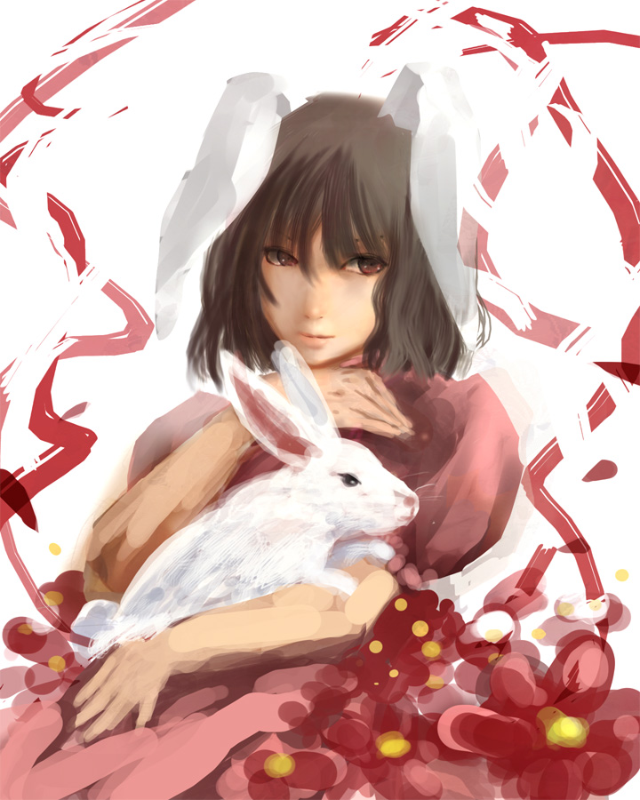 inaba tewi (touhou) drawn by aojiru_(shiro_to_kuro_no_mukyou)