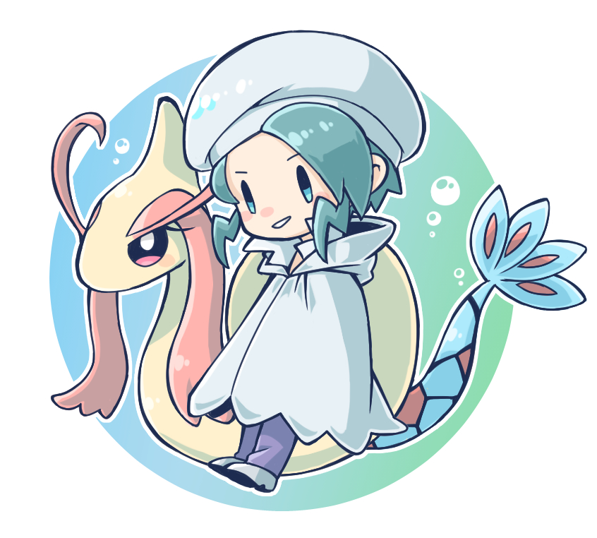 milotic and wallace (pokemon and 2 more) drawn by matsumo_(matsumo_ji)