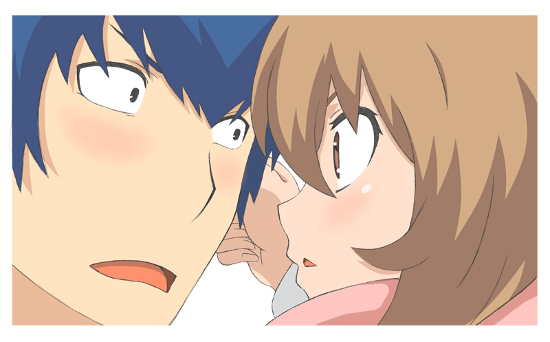 aisaka taiga and takasu ryuuji (toradora!) drawn by u-56