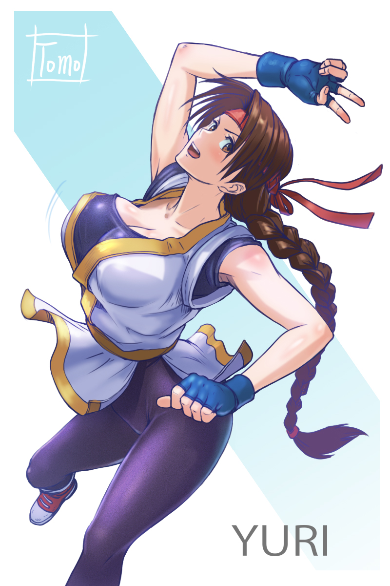 yuri sakazaki (the king of fighters and 2 more) drawn by tomo_eokaiteru