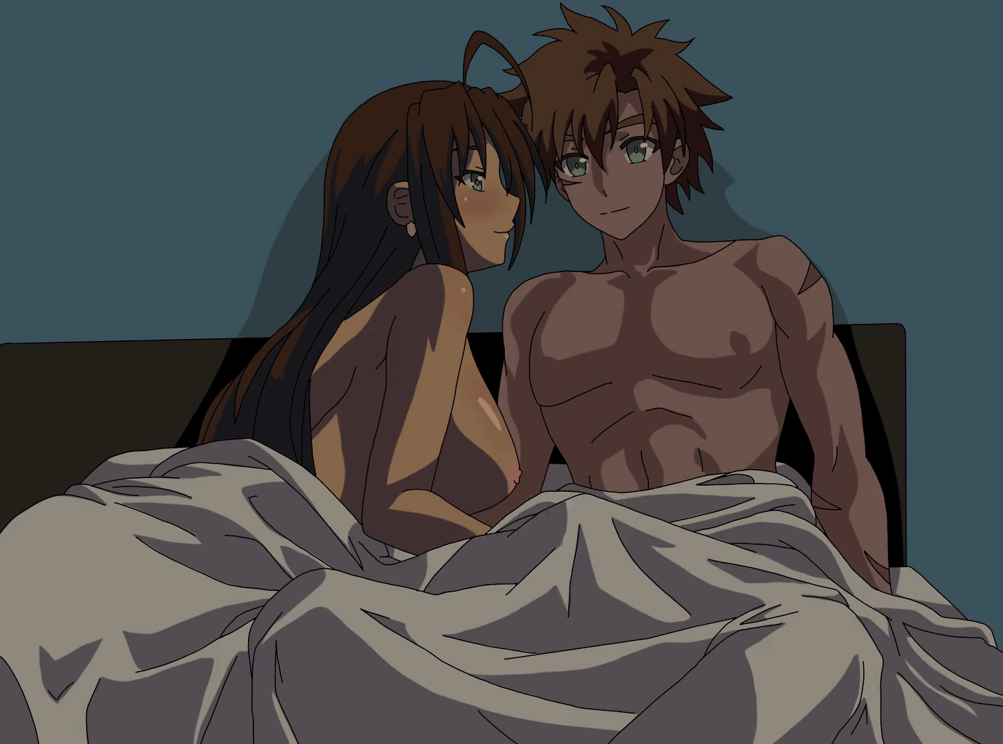 hasegawa chisato and toujou basara (shinmai maou no testament) drawn by vaenny