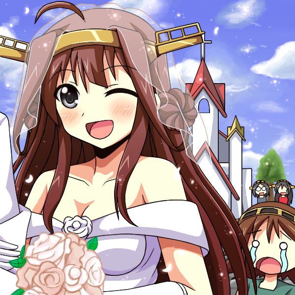 kongou, haruna, hiei, kirishima, and kongou kai ni (kantai collection) drawn by echigoya_no_dagashi