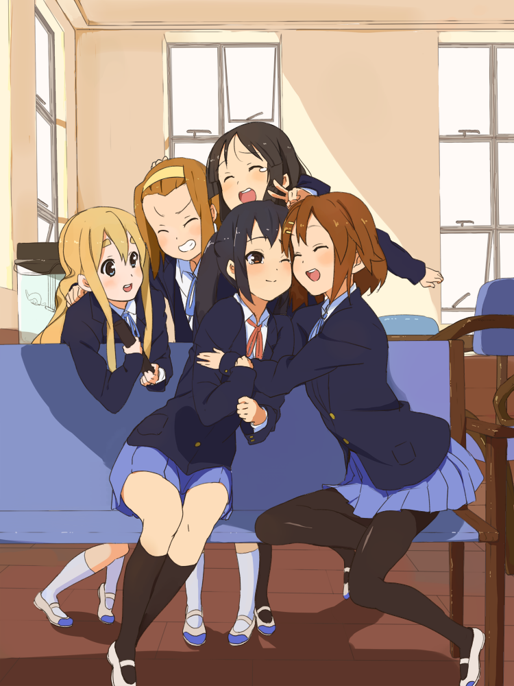 akiyama mio, nakano azusa, hirasawa yui, tainaka ritsu, and kotobuki tsumugi (k-on!) drawn by izumi_(ko8)