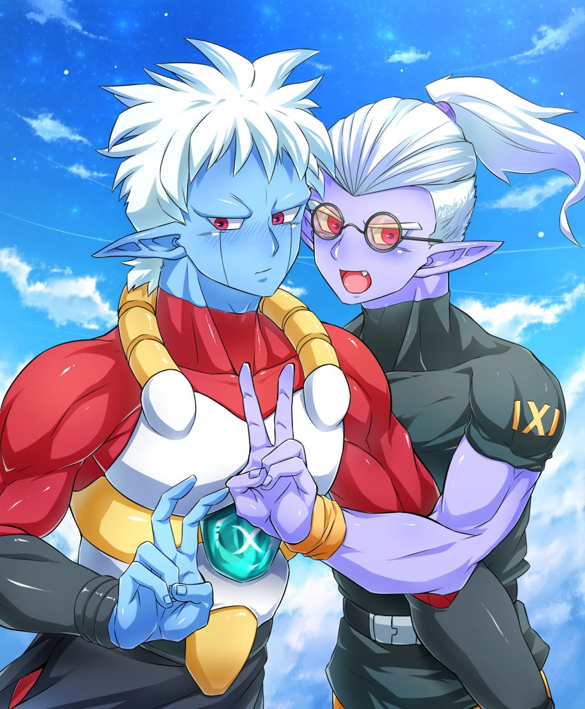 fu and mira (dragon ball and 2 more) drawn by moguro_(qianchul)