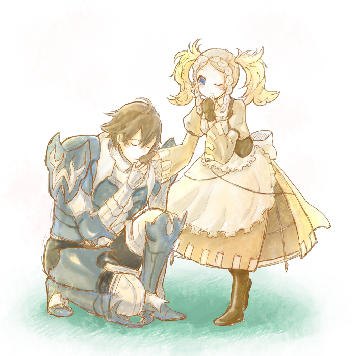 lissa and frederick (fire emblem and 1 more) drawn by yumedama