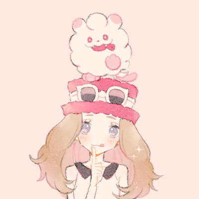 serena and swirlix (pokemon and 1 more) drawn by ryokuno_green