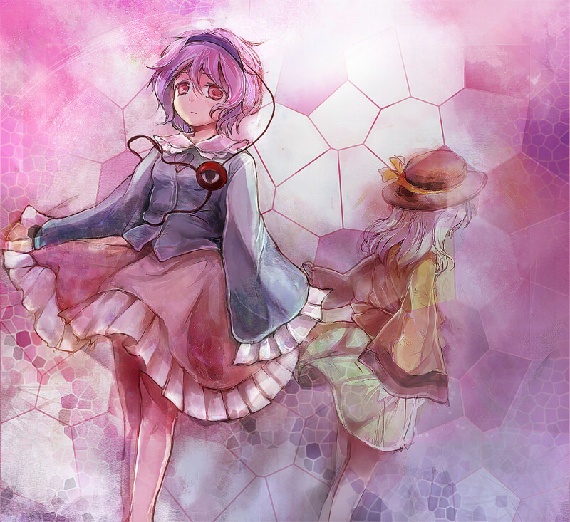 komeiji koishi and komeiji satori (touhou) drawn by mathnote