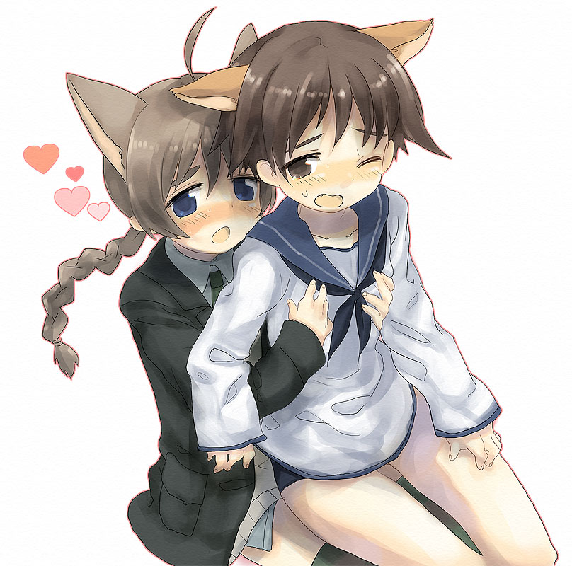 miyafuji yoshika and lynette bishop (world witches series and 1 more) drawn by dadami