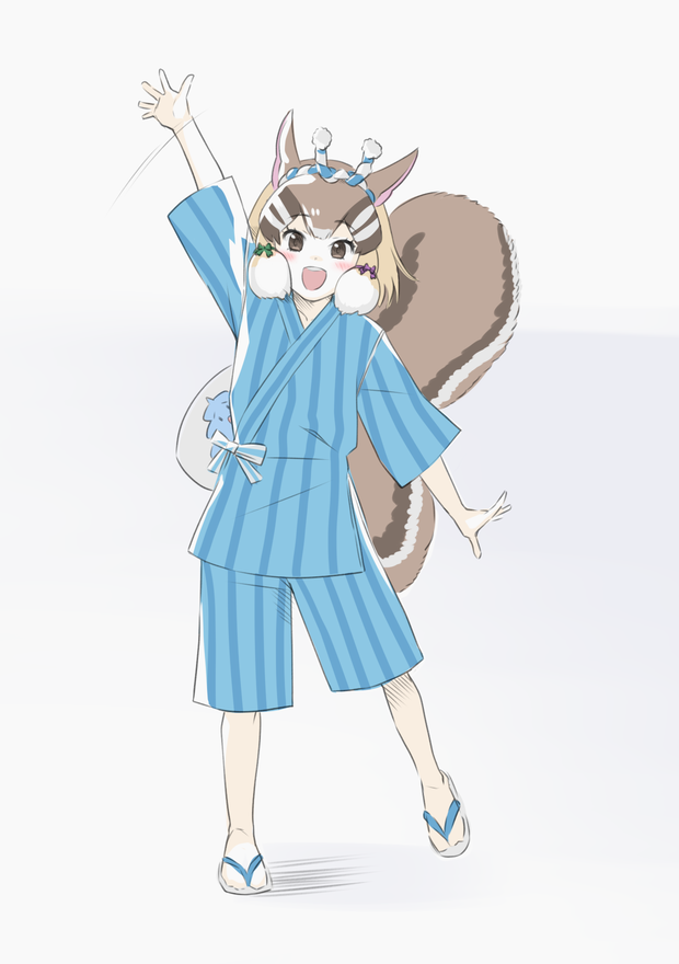 siberian chipmunk (kemono friends and 1 more) drawn by kuroi_ani