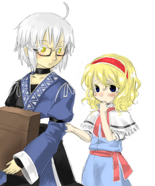 alice margatroid and morichika rinnosuke (touhou) drawn by ono_mochiko