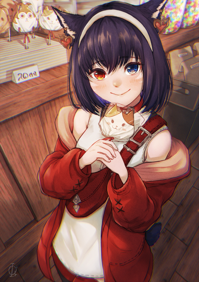 warrior of light, fat cat, and paissa (final fantasy and 1 more) drawn by iori_haori