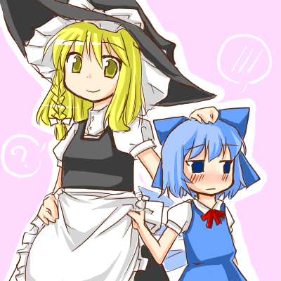 kirisame marisa and cirno (touhou) drawn by morino_harifu