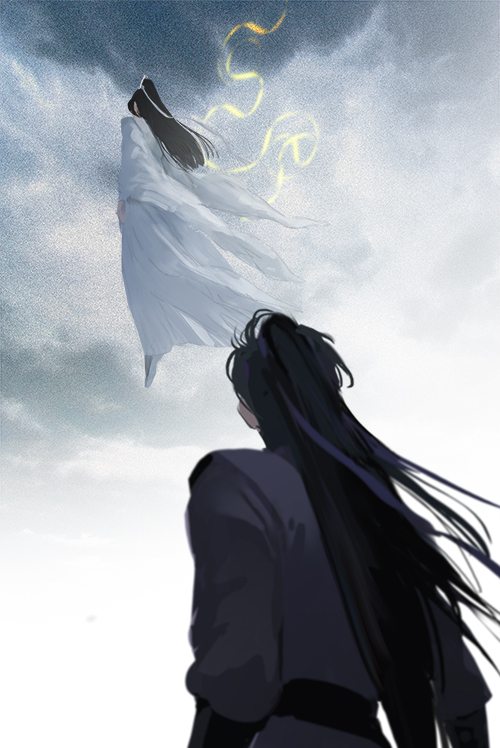 chu wanning and mo ran (erha he ta de bai mao shizun) drawn by xybother